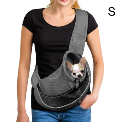 Produktbild von Haustier Umhängetasche Reise Träger Schulter Beutel Atmungsaktiv Mesh Transporttasche Klein Hunde Katze Sling Pet Tragetuch Rucksack Pet BagS