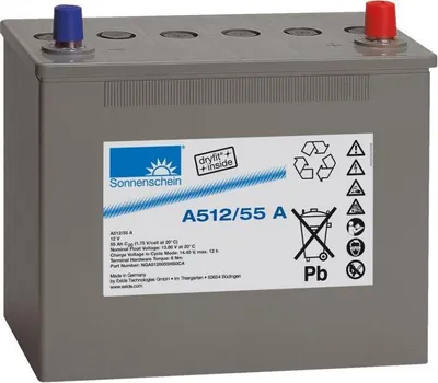 Produktbild von Exide Sonnenschein A512/55 A 12V 55Ah dryfit Blei-Gel-Akku VRLA