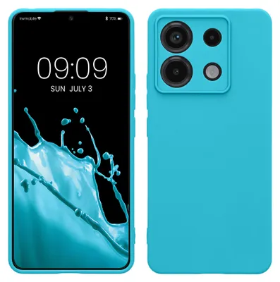 Produktbild von kwmobile Handyhülle für Xiaomi Redmi Note 13 Pro 5G / Poco X6 5G Hülle - weiches Handy Silikon Case - Schutzhülle Cover - Cool Glacier