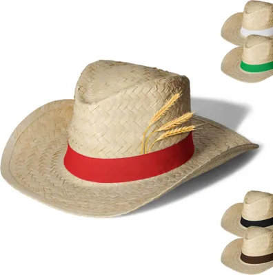 Zdjęcie produktu dla Słomkowy kapelusz "Texas" uni  - Wszechstronny kapelusz przeciwsłoneczny dla mężczyzn i kobiet - Stylowy kapelusz kowbojski z przyciągającym wzrok paskiem na rzep - Idealny do ogrodu, na plażę i na wakacje naturalny/czerwony