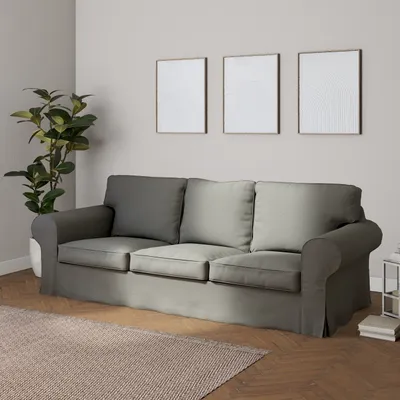Produktbild von Dekoria Bezug für Ektorp 3-Sitzer Sofa nicht ausklappbar, grau, Sofabezug für Ektorp 3-Sitzer nicht ausklappbar
