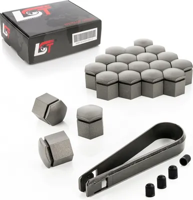 Produktbild von 20x Radschrauben Kappen 19 mm grau für MAZDA HONDA TOYOTA SUZUKI MITSUBISHI