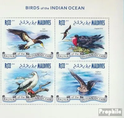 Produktbild von Briefmarken Malediven 2013 Mi 4883-4886 Kleinbogen (kompl. Ausg.) postfrisch Vögel