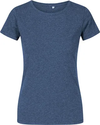 Obrázok produktu pre X.O by Promodoro 1505 | Dámske tričko s okrúhlym výstrihom, česaná bavlna - farba: Heather Navy - veľkosť: 3XL