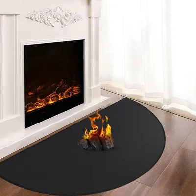 Productafbeelding van Haardscherm - Vonkbeschermingsplaat - 80 x 50 cm - Zwart - Vuurvast