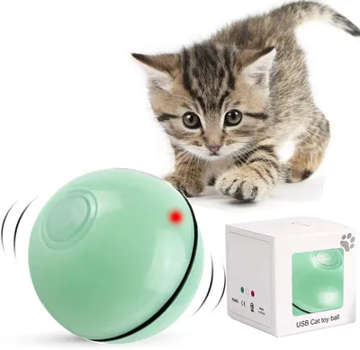 Produktbild von Haustier-Katzenspielzeug LED-Licht emittierende lustige Katzenkugel USB-Aufladung intelligentes Katzenspielzeug
