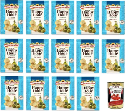 Produktbild von Panealba Happy Hour all'Olio d'Oliva 50gr, Olivenöl-Crostini 14x50g + Italian Gourmet polpa 400gr