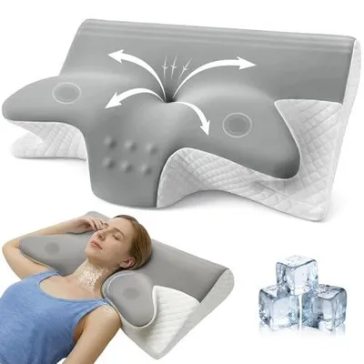 Zdjęcie produktu dla Poduszka ergonomiczna pod kark pamięć kształtu 2W1