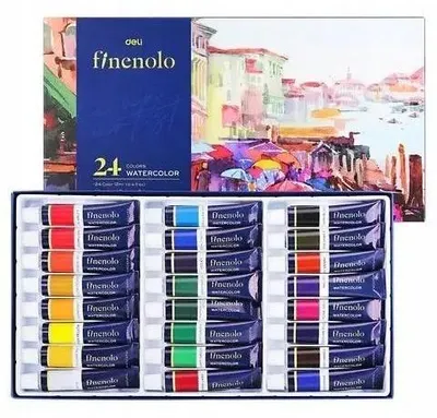 Obrázok produktu pre Akvarelové farby Finenolo 12 ml. 24 farieb – deli