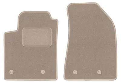 Image de Tapis avant en moquette pour Fiat Bravo II 2007-2012 (à hayon) – 2 pièces, beiges, sur mesure – Wielganizator LUX