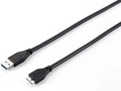 Produktbild von Equip USB 3.0 A auf Micro-B Kabel, M/M, 1.8m, 5Gbps, Schwarz