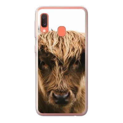 Produktbild von MuchoWow® Handyhülle Schutzhülle Hülle für Samsung Galaxy A20e Schottischer Highlander - Kuh - Gras - Tiere - Natur Silikon Softcase Handy Hülle - Abdeckung