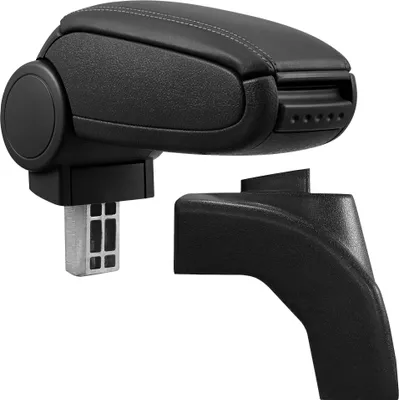 Produktbild von [pro.tec] Mittelarmlehne Passgenau für Volkswagen Golf 5, VW Jetta - Armauflage mit Staufach - gepolstert - Kunst-Leder - schwarz