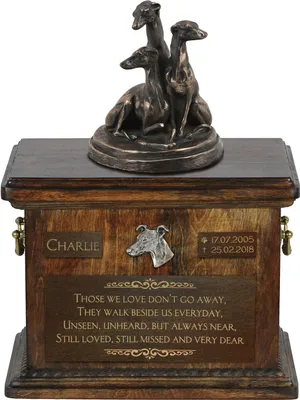 Zdjęcie produktu dla Whippet, Chart angielski - urna na prochy psa, urna ze statuetką, personalizowana urna na psie prochy marki Art-Dog