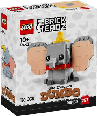 The image shows the packaging of a LEGO BrickHeadz Dumbo set.