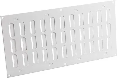 Obrázok produktu pre Ventilačná mriežka – odsávacia ventilačná mriežka – nastaviteľná – otočné klapky – 400 x 200 mm – biela