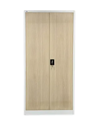 Obrázek produktu pro ENPRAG Plechová policová skříň uzamykatelná JF-C01, 1950x900x400 mm, bílá/světlé dřevo