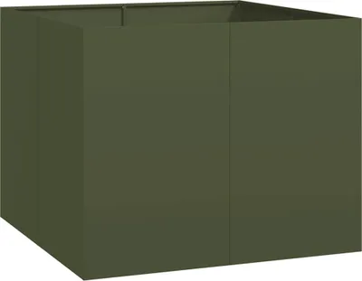 Produktbild von vidaXL Pflanzgefäß Olivgrün 100x100x80 cm Stahl