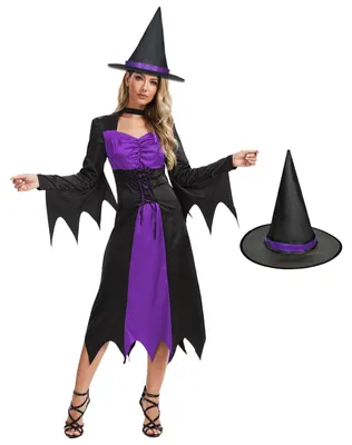 Image de Costume "Solidchoice" pour femmes, comprenant un chapeau, idéal pour Halloween