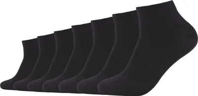 Produktbild von Camano Uni Socken - Quarter, einfarbig, 7er Pack Schwarz 43-46