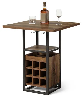 Produktbild von Bartisch mit Stauraum 95 cm Holz Braun
