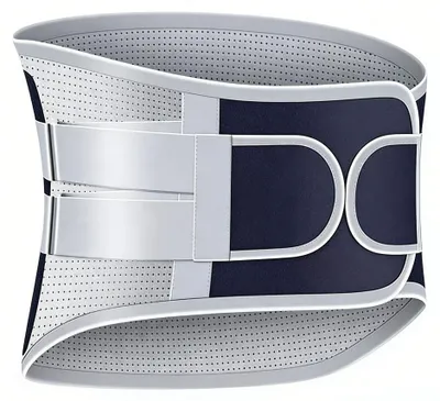 Image de Ceinture lombaire, soutien lombaire pour hommes et femmes, ceinture de soutien réglable pour prévenir ou soulager les douleurs lombaires, la scoliose et la sciatique (gris, taille L)