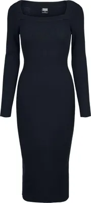 Productafbeelding van Damesjurk Urban Classics, lange gebreide jurk, zwart - maat XS