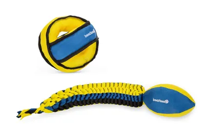 Produktbild von Beeztees Fetch Nylon Blau/Gelb, Motiv:Nylon Ball