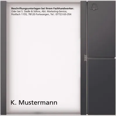 Produktbild von Siedle Tastenmodul TM 612-1 AG anthrazitgrau 210004997-00
