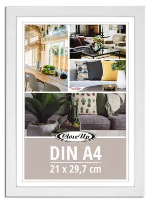 Zdjęcie produktu dla Ramka na plakat 21 x 29,7 cm (DIN A4) drewno dekor biały