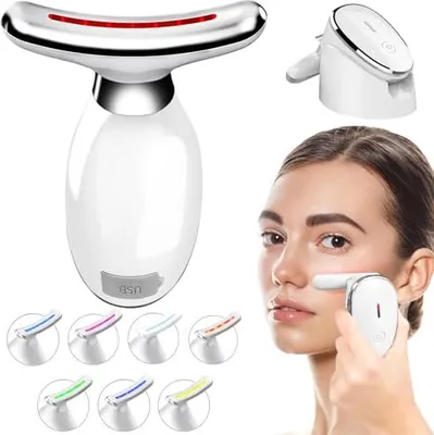 Produktbild von Elektrisches Gesichtsmassagegerät, Massagebaste Falten, Rottherapie-Festungsvorrichtung, Hautverjüngung Schönheit Anti-Falten-Hals-Straffung und Anheb