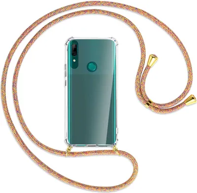 Produktbild von Handykette Backcover-Schutzhülle mit Band (Metall goldfarben) für Huawei P Smart Z - Rainbow