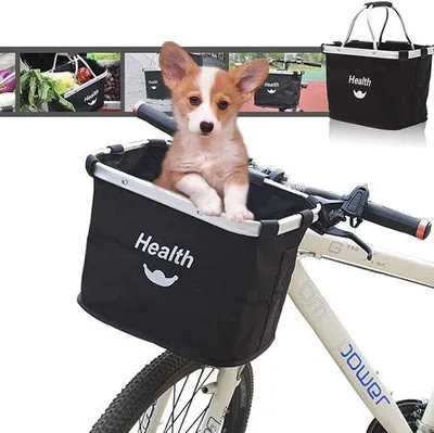 Produktbild von Famanu Faltbares Fahrradkorb - Multifunktionales Aluminium Fahrradaccessoire für Haustiere und Einkäufe