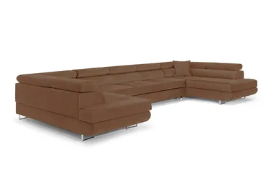 Produktbild von Ecksofa mit Schlaffunktion und Bettkasten PASTI XXL U-Form, Couch, Eckcouch für Ihr Wohnzimmer, Boucle Quelle 54