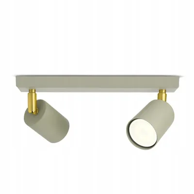 Produktbild von Luxolar - Led Deckenleuchte aus Metal Schwenkbar 2-flammig - Hängelampe Grün GU10 15W - Deckenlampe wohnzimmer, Grün Gold