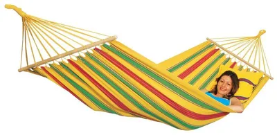 Produktbild von AMAZONAS Aruba Hängematte Stabhängematte Familienhängematte für 2-3 Personen