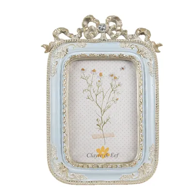 Produktbild von Clayre & Eef Bilderrahmen 10x15 cm Blau Polyresin