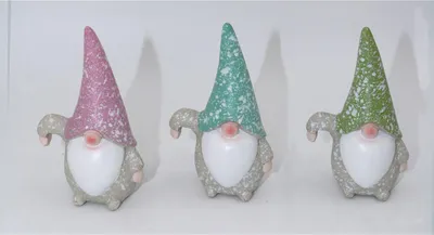 Produktbild von Polyresin Topfhänger GNOME – dekorative Zwergenfigur zum Einhängen an Blumentöpfe, ca. 11 cm, für Garten & Balkon