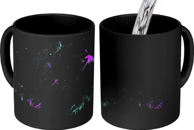 Produktbild von MuchoWow® Zauber Tasse Zaubertasse Magic Raum - Marmor - Muster - Sternenhimmel 350 ml Farbwechsel Becher Geschenk Geschenkidee - Magic-Tasse - Fototasse - Keramiktassen - Bilder - Tasse Kaffee - Getr