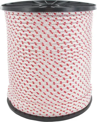 Produktbild von Polyamid Wurfseil Weiß Mit Roter Bordüre - Länge: 100 m, Durchmesser: 4 mm