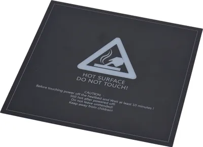 Obrázok produktu pre 1 kus 300 * 300 mm lepiaca páska Heat Bed Tape Sticker Build Surface Cover Square Sheet Black 3D Printer Parts