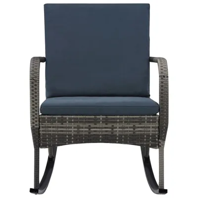 Produktbild von vidaXL Garten-Schaukelstuhl Poly Rattan Anthrazit