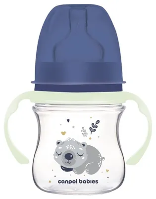 Zdjęcie produktu dla Canpol Butelka niemowlęca, antykolkowa EasyStart Sleepy Koala 0m+ 35/236 Blue 120ml