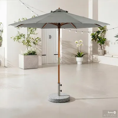 Produktbild von home24 Sonnenschirm - Grau