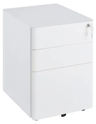 Obrázok produktu pre Mobilná archívna skriňa s 3 zásuvkami | Farba: biela | Rozmery: 39 x 48 x 59 cm