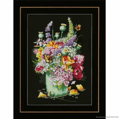 Produktbild von Lanarte Kreuzstichset "Bunter Blumenstrauß", Zählmuster