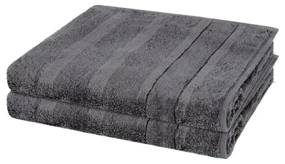 Produktbild von Cawö Noblesse 2 X Duschtuch im Set Extraflauschige Veloursstreifen, Hochwertige Baumwollqualität, Pflegeleicht und trocknergeeignet