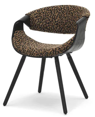 Produktbild von Designer-Esszimmerstuhl SAROLTA – braun/schwarz