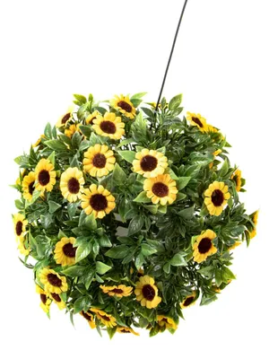 Produktbild von BURI Solar Deko-Kugel Sonnenblumen Gartendeko Blüte Kunstblume Solarleuchte