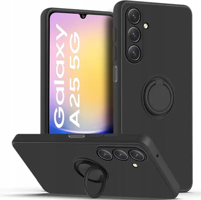 Zdjęcie produktu dla Etui do Samsung Galaxy A25 5G Silicone Ring CASE PLECKI + SZKŁO OCHRONNE 9H